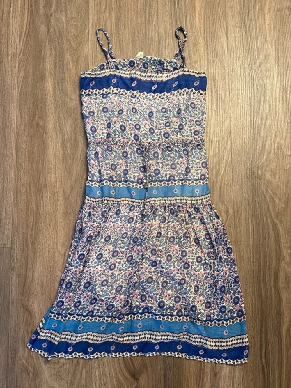 Authentic 1970s Indian cotton voile sheer Bohemian dress size m